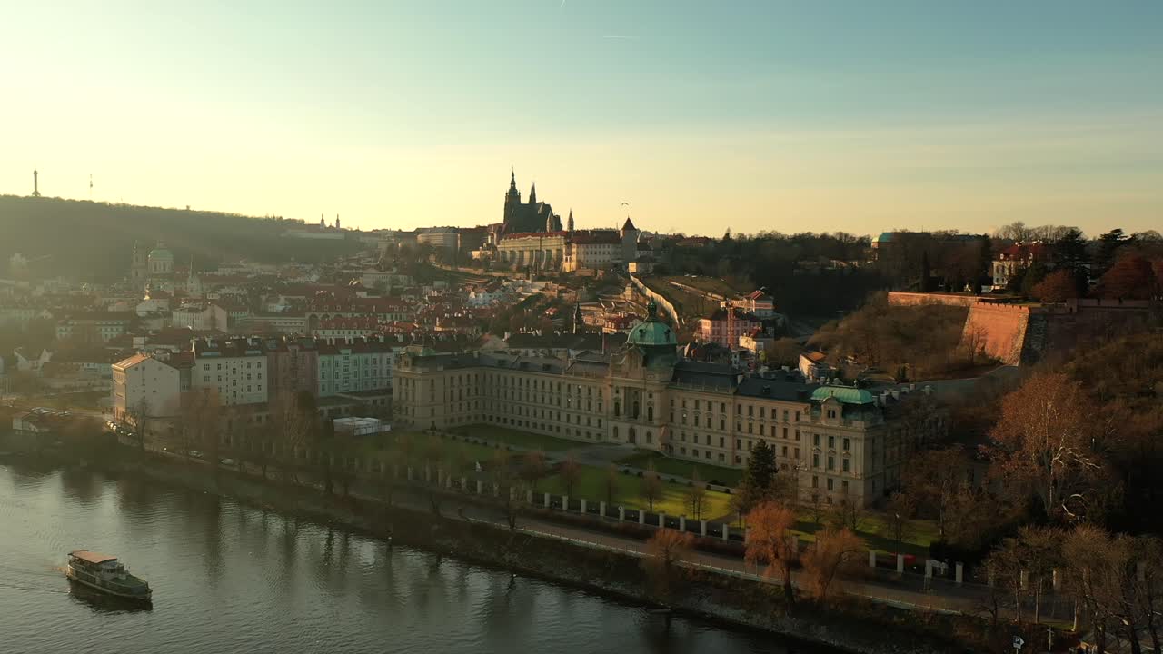 Praga, Accademia Straka, Repubblica Ceca, Drone