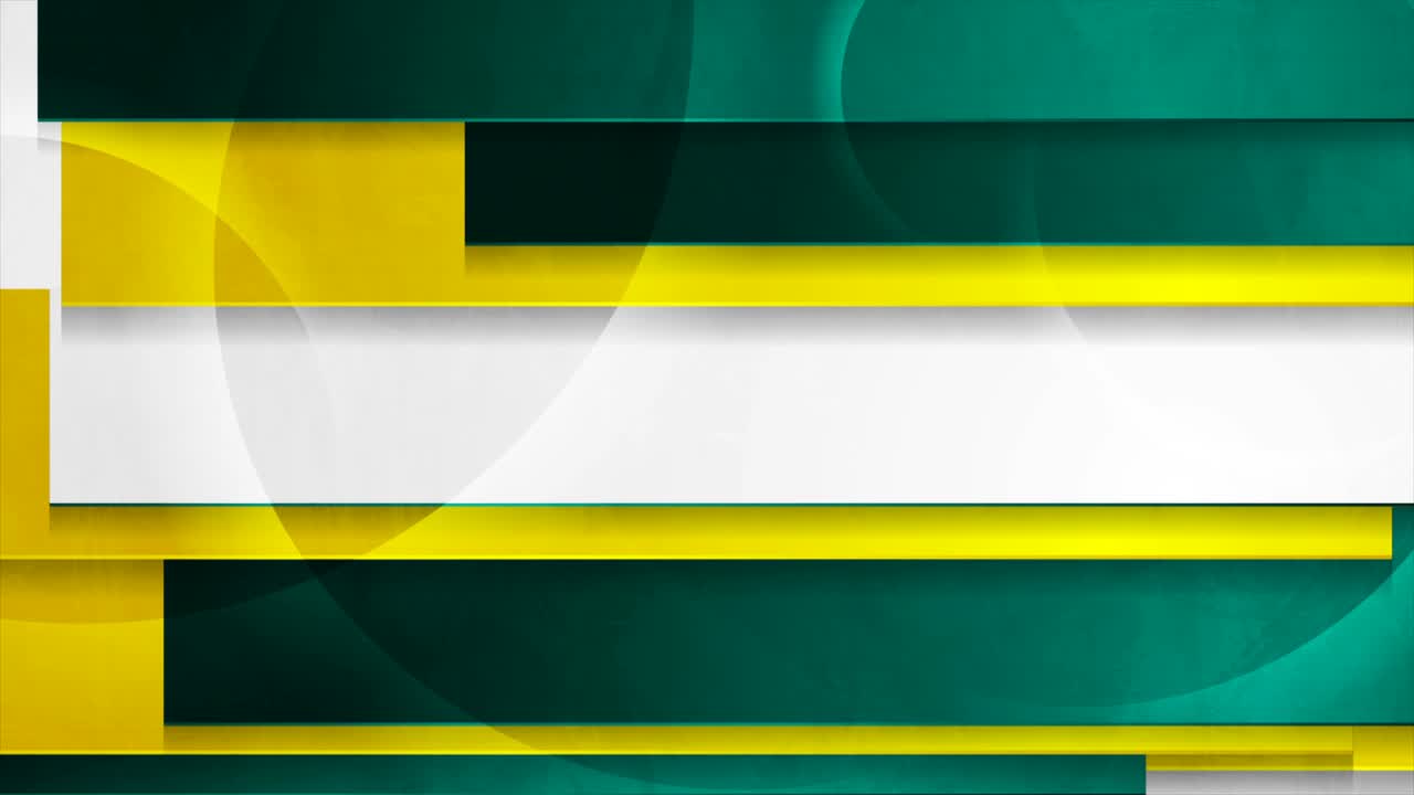 Green and yellow grunge glossy stripes abstract geometric motion background