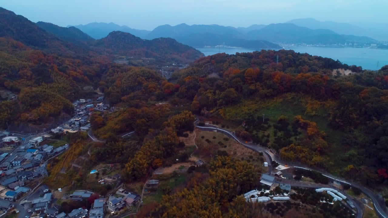 paisaje cinematográfico de japón filmado por dji phantom4pro en hiroshima