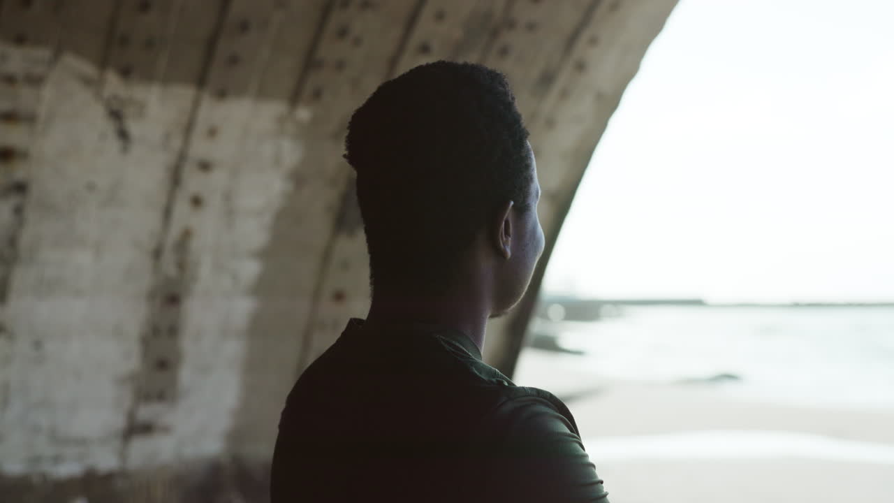 미소, 야외와 피트니스를 가진 흑인