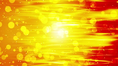 falling shiny golden confetti. bright festive tinsel of gold color. bokeh lights on color background. shining waves design. loop animation. copy space for text.