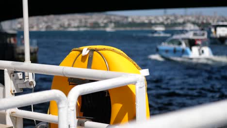 life buoy on a ferry