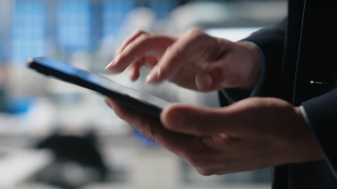 Man using mobile device