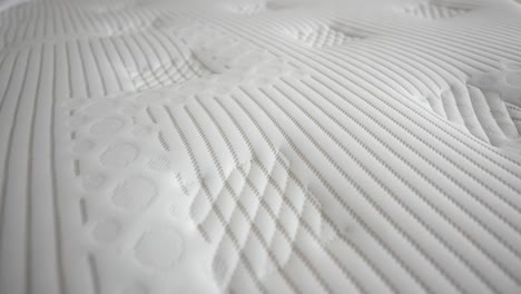 close-up of a white quilted mattress with foam and pillow top