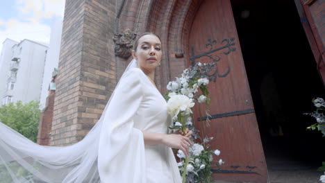 bride at church wedding