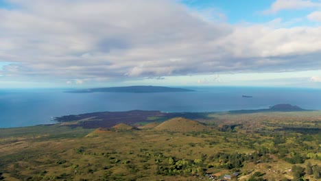 seaside kanaio natural area reserve in hawaii, wide forward aerial