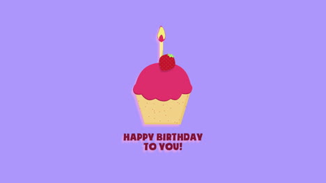 animated closeup happy birthday text on holiday background 41