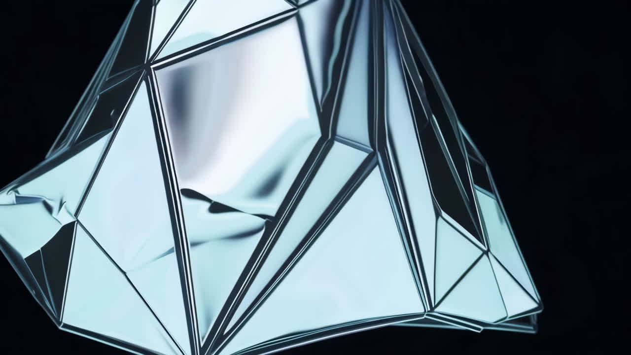 Abstract Geometric Metallic 3D Shape