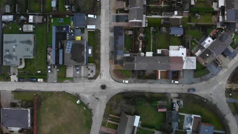 aerial footage of lochristi, belgian suburb