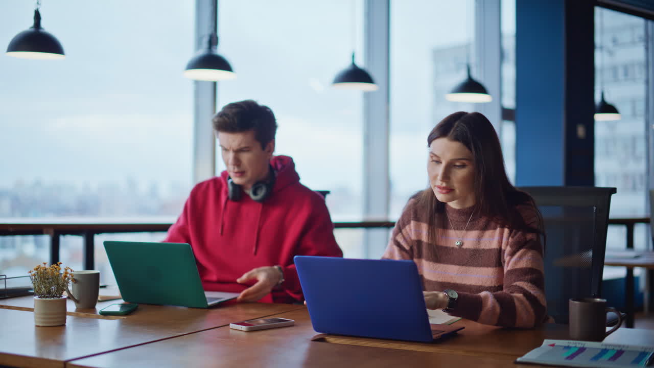 People working in a coworking space