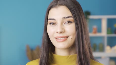 Close-up-portrait-of-happy-and-beautiful-woman.