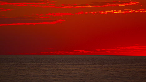 bloody red sunset golden hour at latvia europe