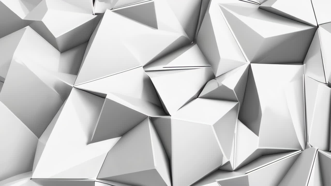 Abstract Geometric White Polygonal Pattern