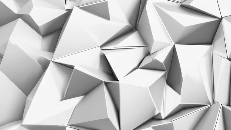 Abstrakti geometrinen valkoinen monikulmiokuvio