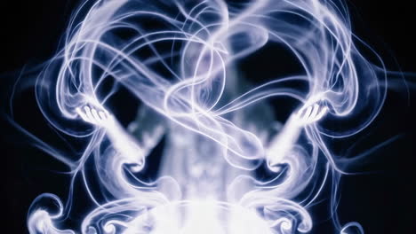 spiritual figure in smoke