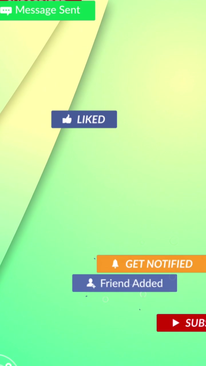 Animation of social media texts and icons over green background