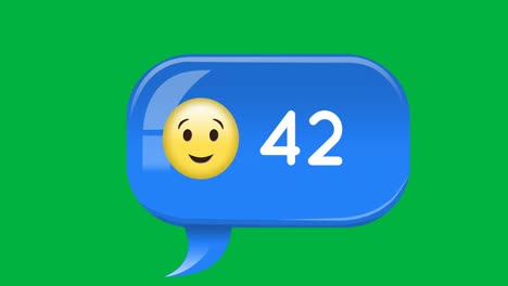 Winking-emoji-with-message-notification-increasing-4k