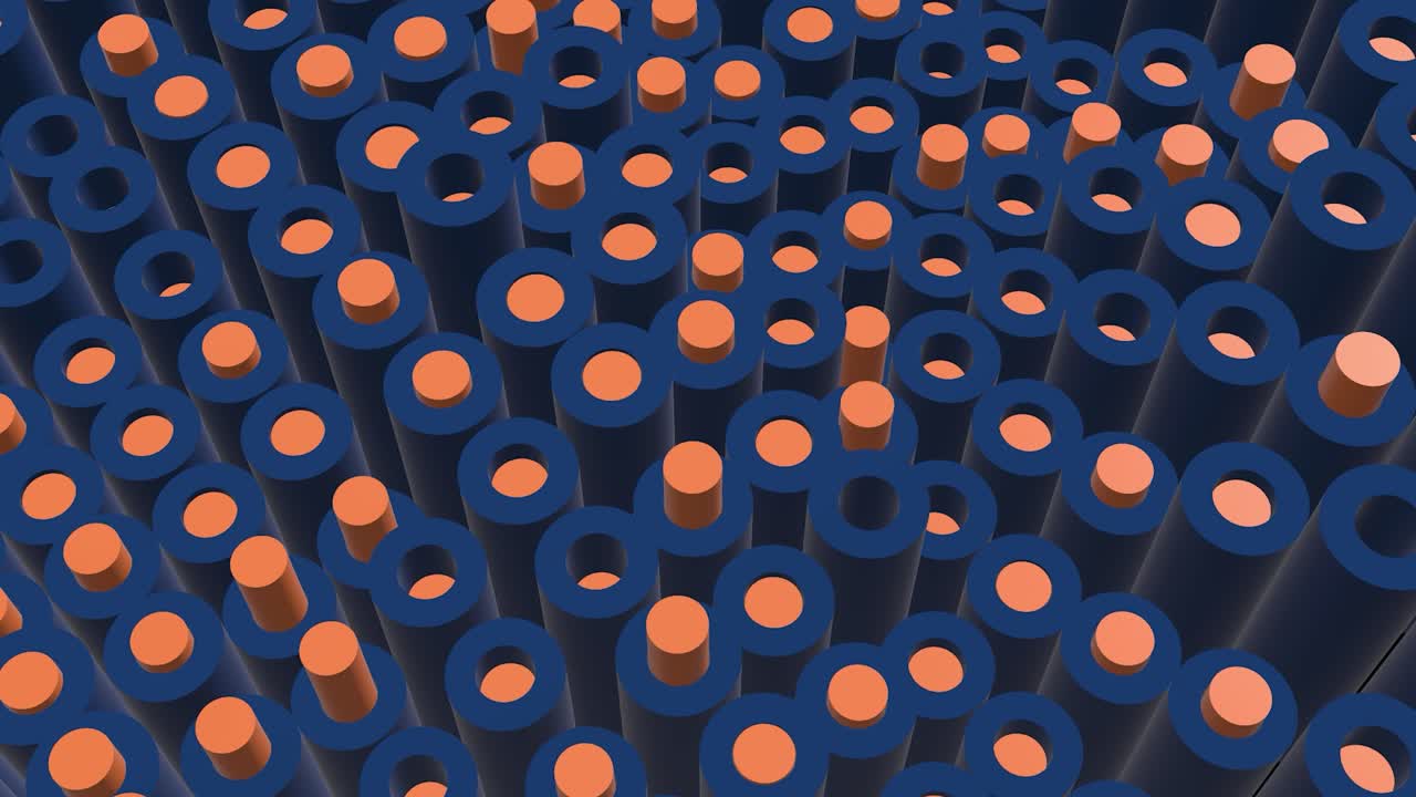 실린더와 함께 추상적인 기하학적 배경