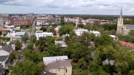 Aerial-downtown-wilmington-nc,-north-carolina-1