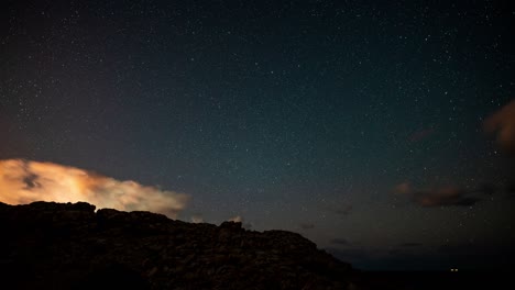 scenery star trails at night sky