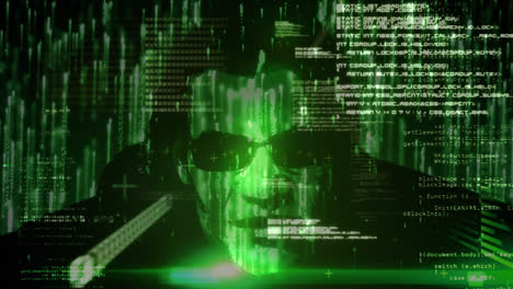 digital composite of hacker