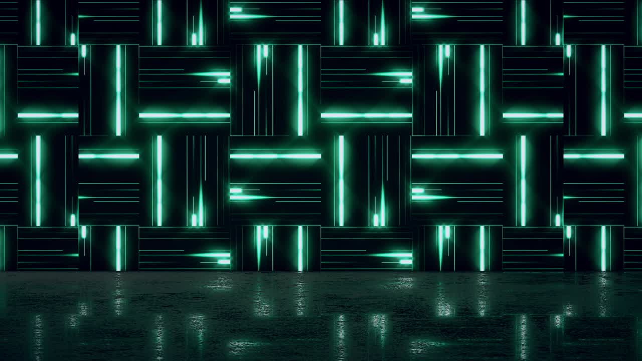 la animación de la etapa de video con láser ultravioleta de neón es un bucle sin costuras.