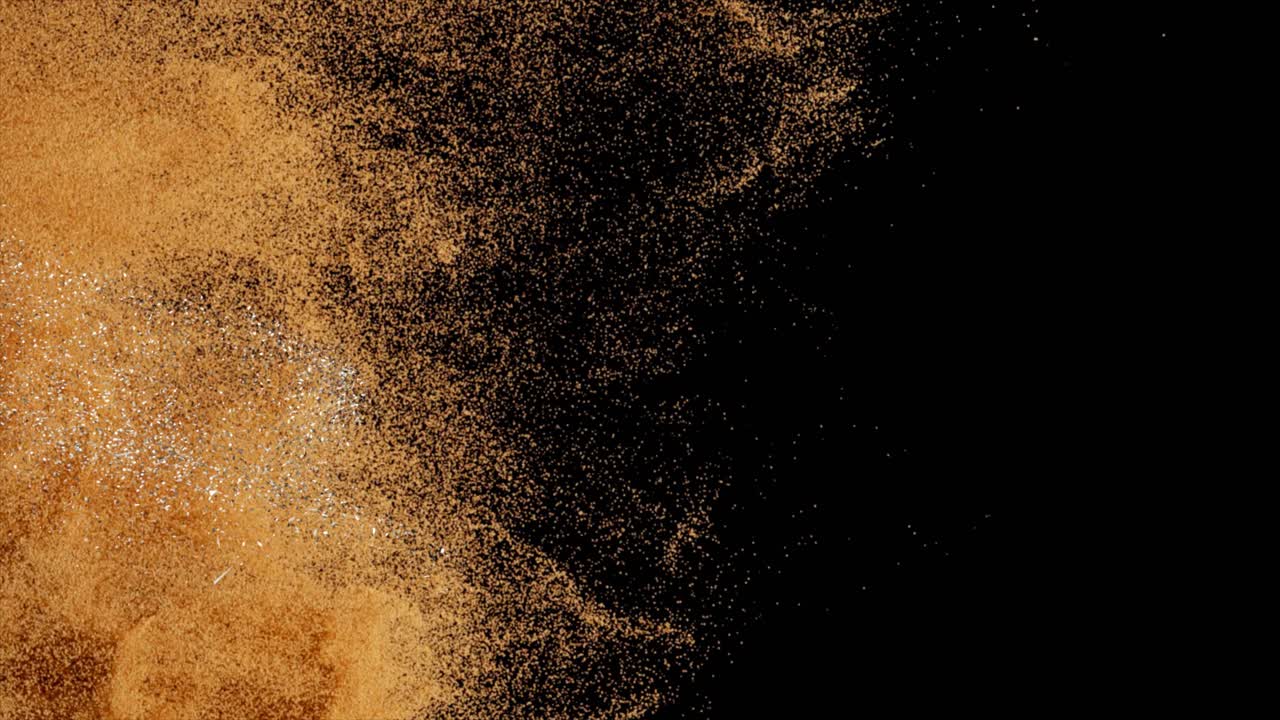 이테리움 동전이 모래에서 폭발합니다.