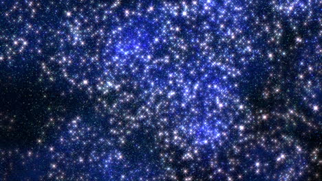 un cielo estrellado azul y blanco