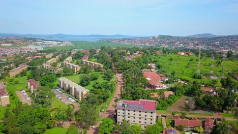 Nature-Landscape-Of-Luthuli-Rise-Suburban-Adjacent-Bugolobi-Flats-In-Kampala,-Uganda