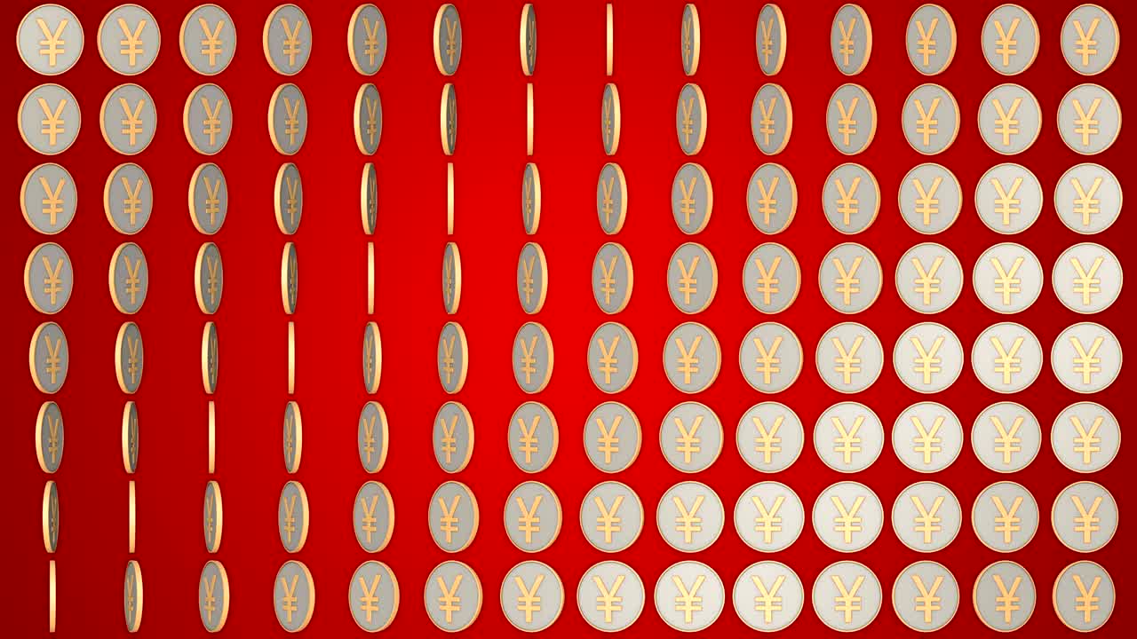 중국 유안 동전, 중국 돈, 은 배경, 회전 동전