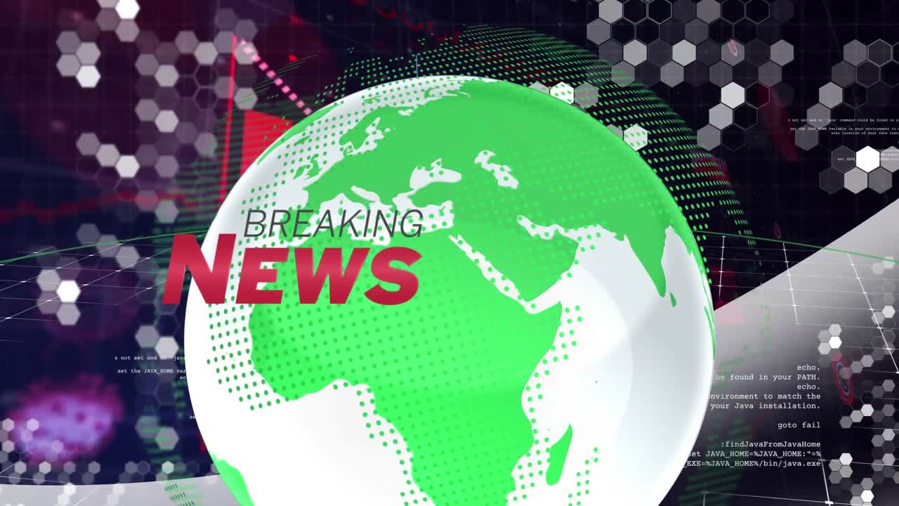 introducción a las noticias de televisión sobre el gráfico y las bacterias del coronavirus.