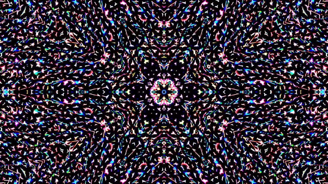 Beautiful abstract kaleidoscope that shines, a radiant light that regulates the subtle movements