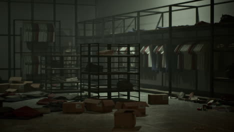 empty clothing store after a sale