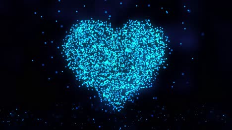 abstracto corazón azul brillante