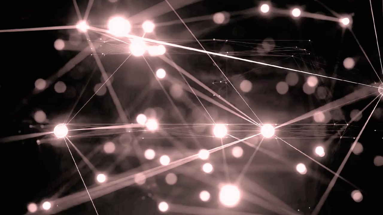 Futuristic Abstract Network of Glowing Lines and Dots