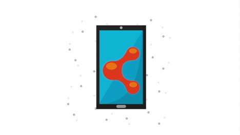 teléfono inteligente con icono de compartición