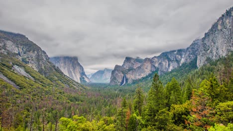 time lapse - stormy yosemite valley - usa - 4k