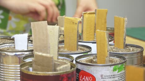 las velas de trinchera están hechas por ayudantes voluntarios