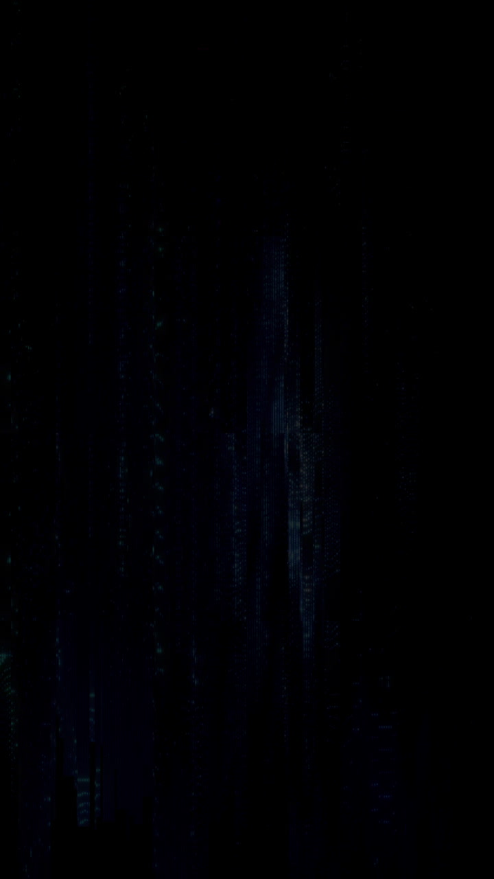 Abstract Digital Light Patterns Flowing on Black Background