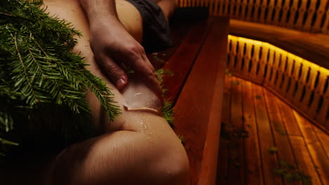 ice treatment in sauna