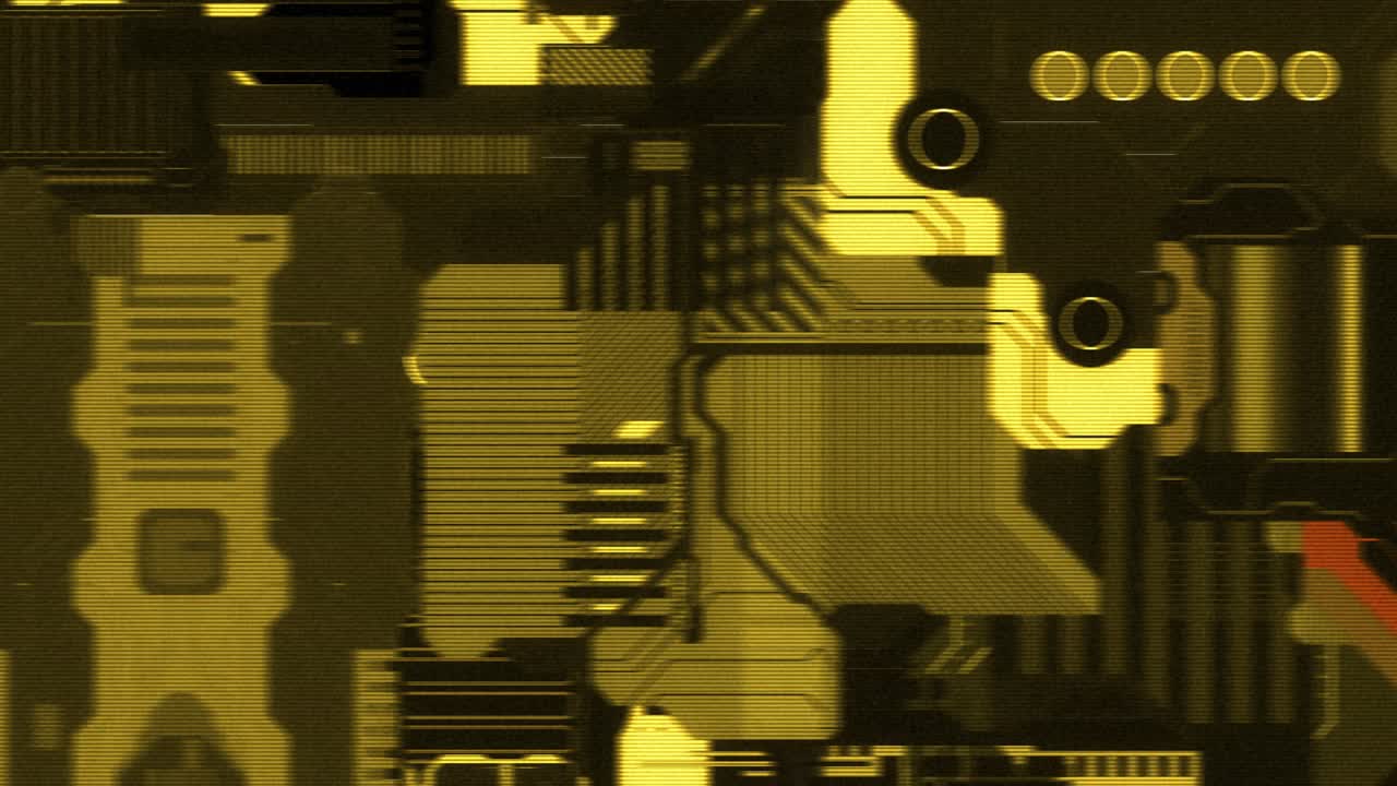 Sfondo stilizzato con componenti elettronici. Loop continuo
