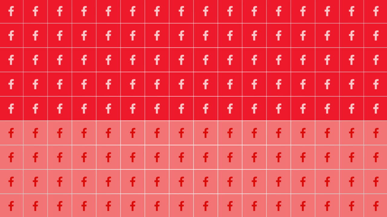 patrón de iconos de facebook social en el fondo de la red