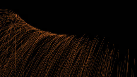 yellow particle line flow
