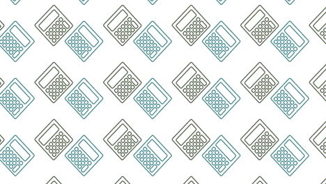 animación de los iconos de los artículos escolares que se mueven sobre un fondo blanco