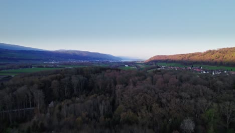 forest camping area surrounding castle schloss thielle gals switzerland