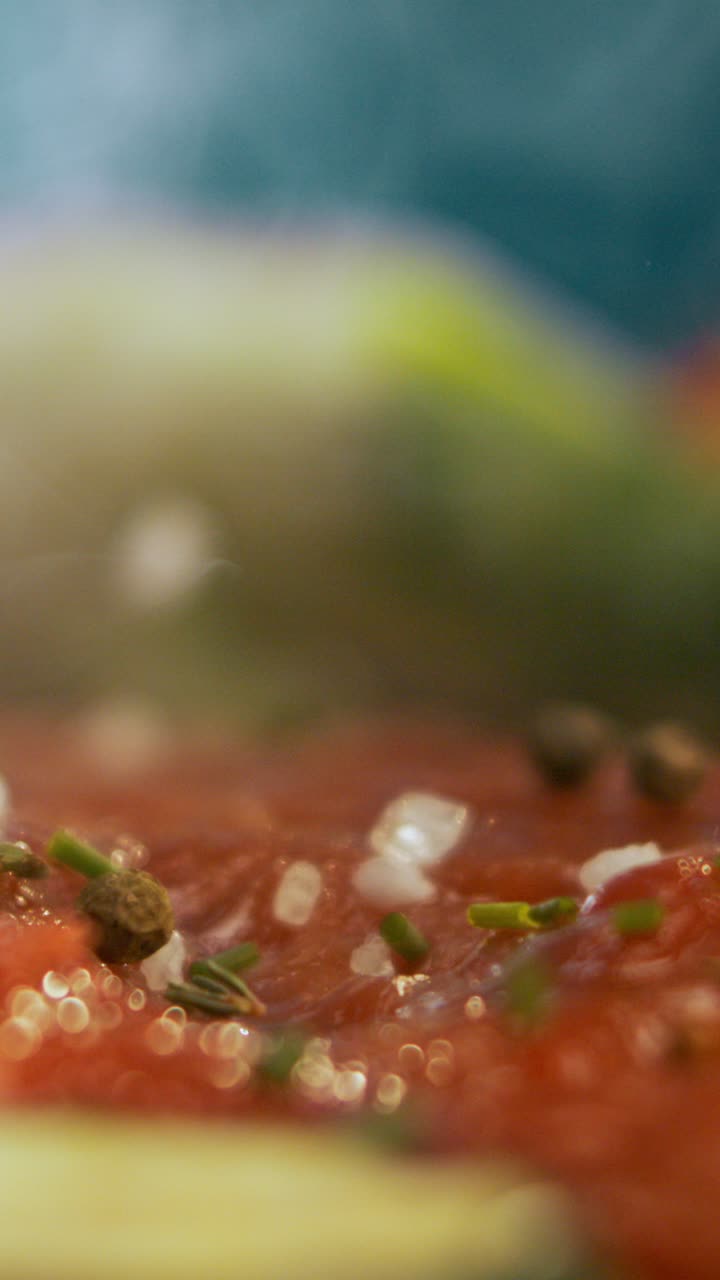 Close-up of seasoned meat