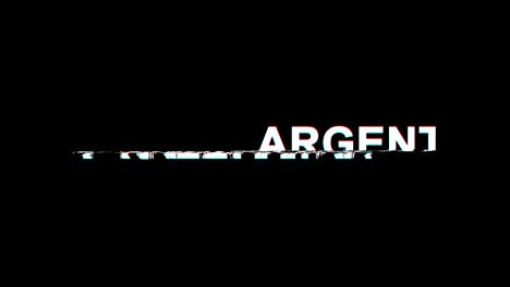 efecto glitch texto distorsión de televisión digital animación en bucle 4k