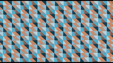 Animation of colourful shapes moving changing colours