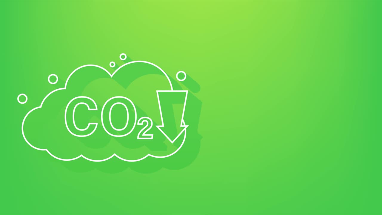 co2 그림자 로고, 연기 표지, 모션 그래픽