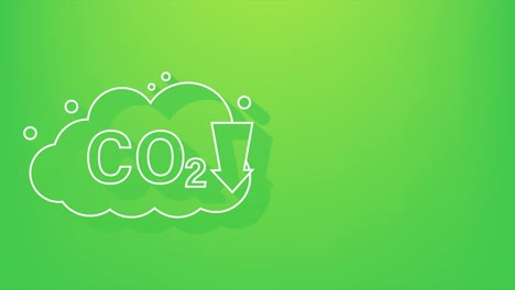 el logotipo de la sombra de co2. signo de humo. gráfico de movimiento